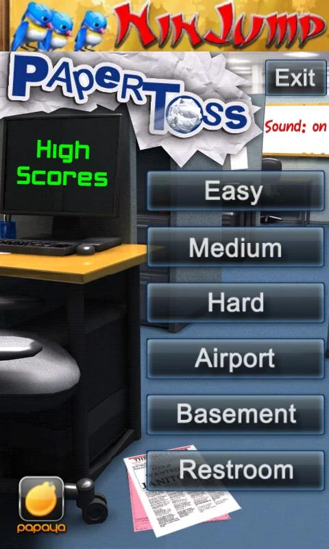 Paper Toss - screenshot