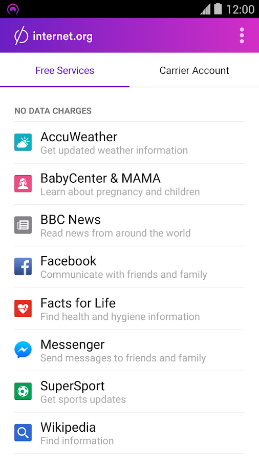 Internet.org - screenshot