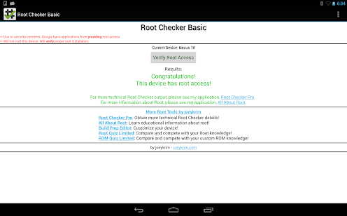 Root Checker 6.0.3 APK Free App From joeykrim (root 