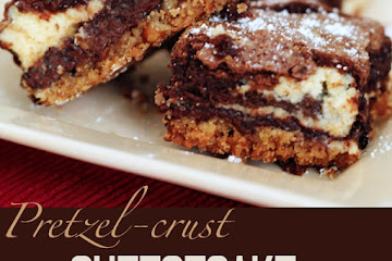 Pretzel Crust Cheesecake Brownies