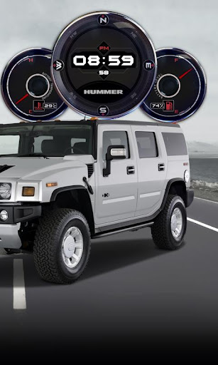 【免費個人化App】Hummer H2 Compass Clock HD LWP-APP點子