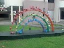 Recycled Rainbow Sculpture