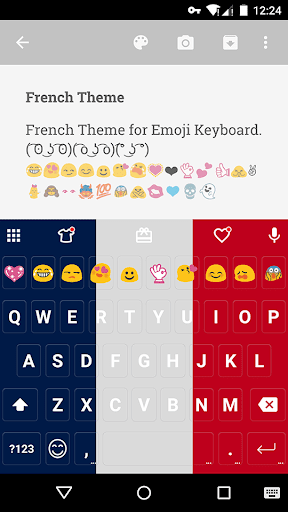 French Emoji Keyboard Theme