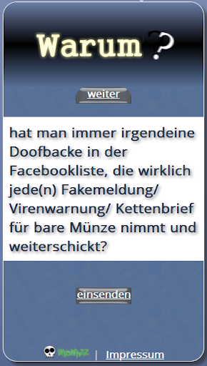 【免費娛樂App】Warum...?  - nervige Fragen-APP點子