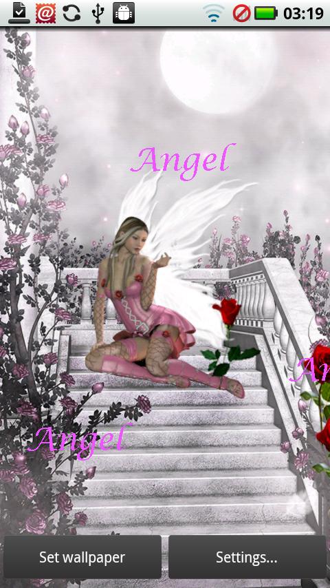 Angel Moon Live Wallpaper Screen 1