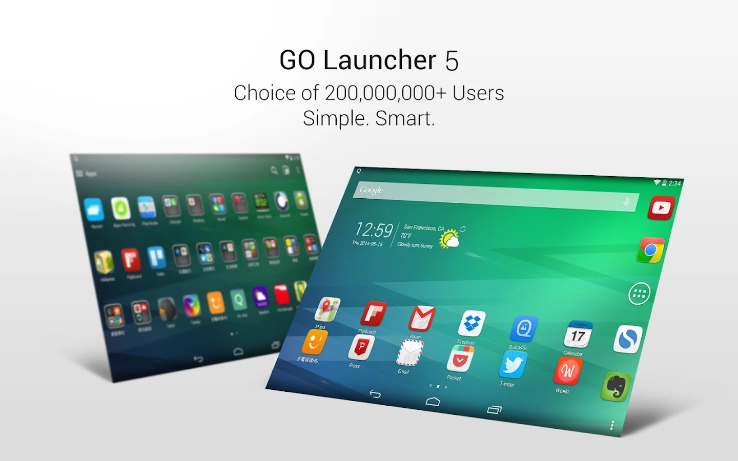 GO Launcher EX-free theme,fast - screenshot