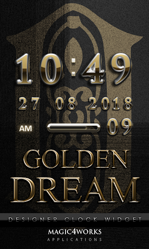 Golden Dream Digital Clock
