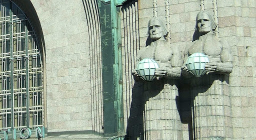 Lantern-Bearers-Railway-Station-Helsinki-Finland - Lantern bearers on the Central Railway Station in Helsinki, Finland.