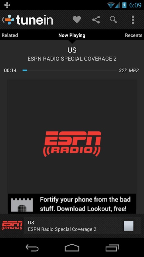TuneIn Radio - screenshot