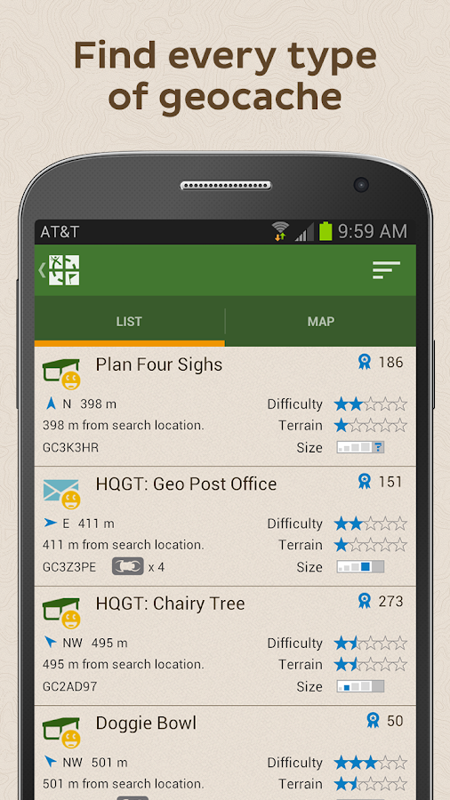    Geocaching- screenshot  