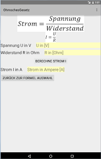 Ohmsches Gesetz alle Formeln Screenshots 1