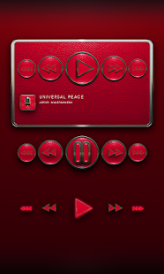Poweramp Widget Red Leather Screenshots 1