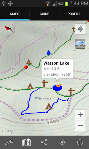 Guthook's Tahoe Rim Trail