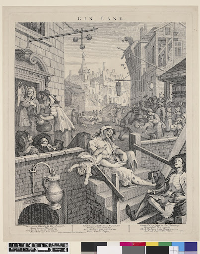William Hogarth, Gin Lane, etching and engraving
