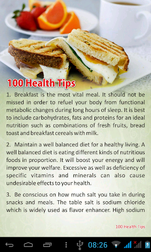 【免費健康App】100 Health Tips-APP點子