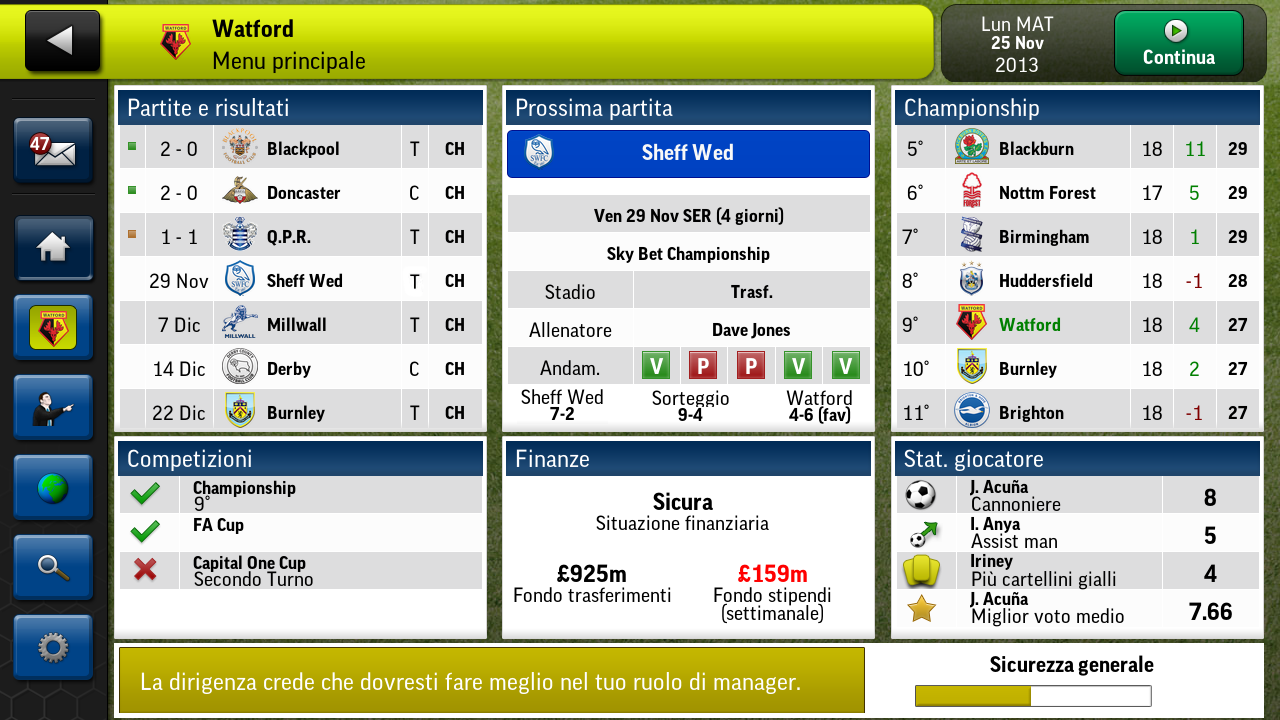 Football Manager Handheld 2014 - screenshot