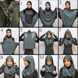 Cara Memakai Hijab 2 Warna Cara Memakai Hijab 2 Warna