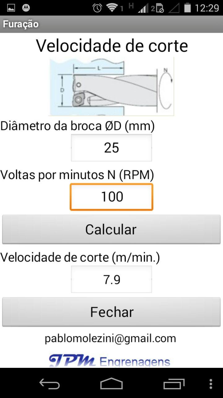 Usinagem Tempo Screen 1
