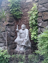 Ma-cho Temple Sculpture: Monk and Pagoda Figure