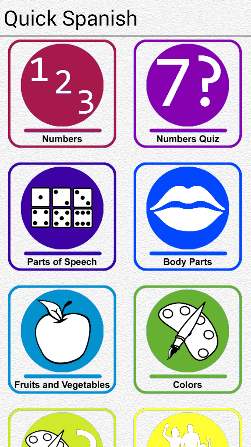 Quick and Easy Spanish Lessons Screen 2