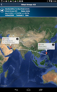 Abu Dhabi Airport+Flight Track