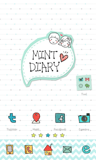 Mint Diary go launcher theme