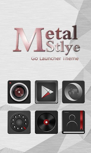Metal R GO Launcher Theme