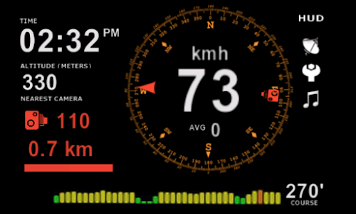 Android application a.Smart HUD +SpeedCams screenshort