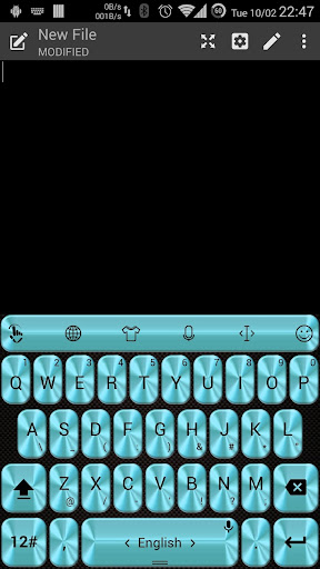 Theme TouchPal Metallic Aqua