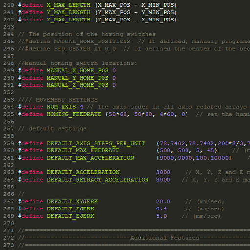 3D Printer Firmware Settings - Stepper Motor Configuration