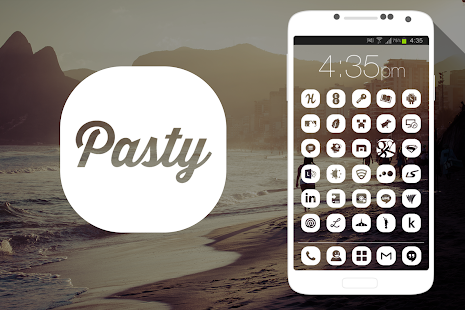 Pasty - Simple White Icon Pack