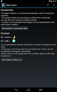 Free Mnemonic Major System APK for Android