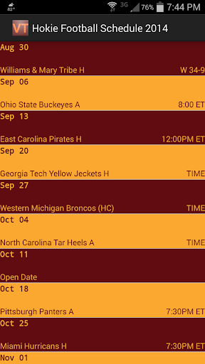 Seminole Football Schedule