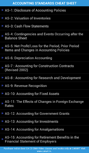 CAKART Accounting Standard Ref