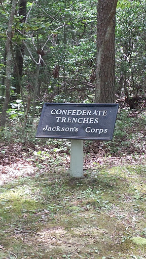 Confederate Trenches Jacksons Corps