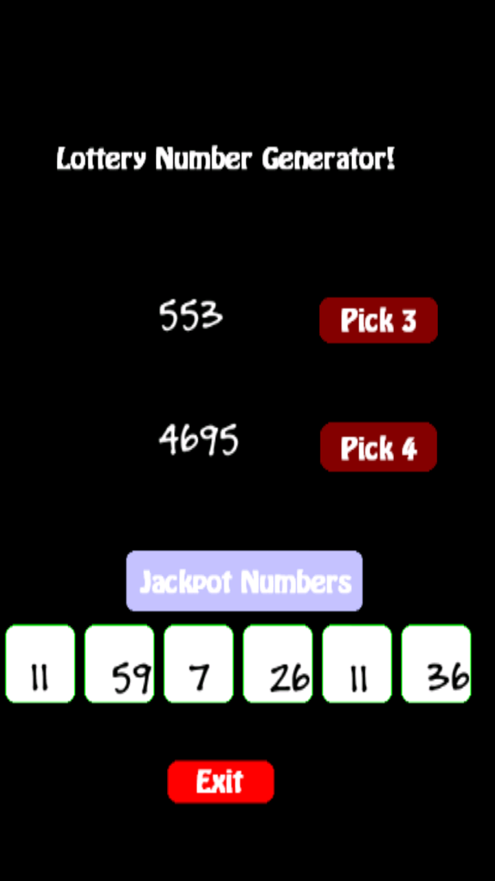 Lottery Number Generator Pro Screen 1