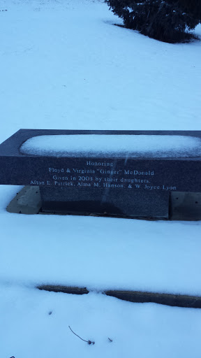 Floyd and Virginia McDonald Memorial Bench