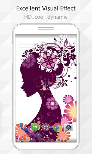 Flower Woman Live Wallpaper
