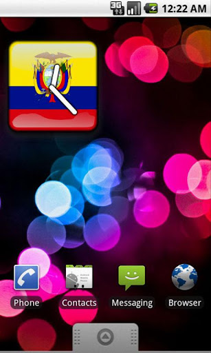Ecuador Flag Clock Widget