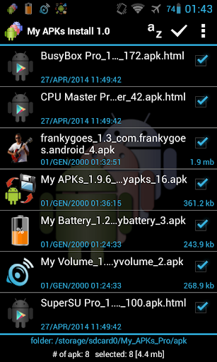 My APKs Install restore apps
