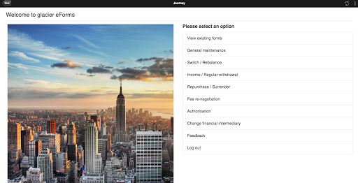Glacier eForms Application