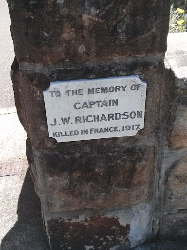 J. W. Richardson Memorial Plaque