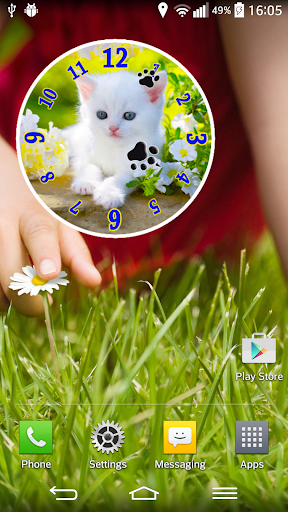 Kitty Clock Widget