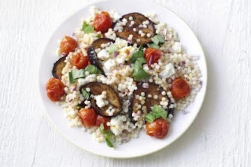 Giant couscous & aubergine salad