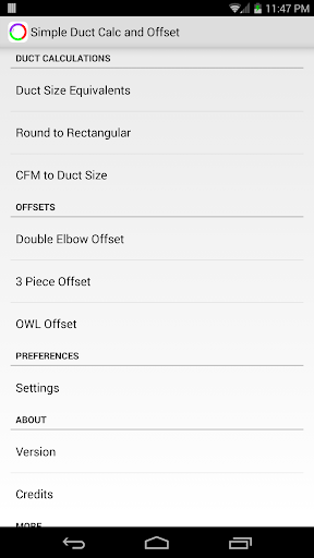 Simple Duct Calculator Deluxe