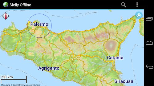 Android application Offline Map Sicily, Italy screenshort