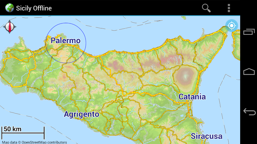 Offline Map Sicily, Italy Screen 1