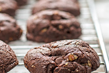 Double Chocolate Cookies with Hazelnuts