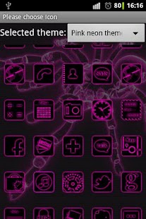 Lastest Pink Neon theme Go Launcher EX APK for PC