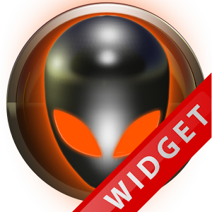 Poweramp Widget Orange Alien logo